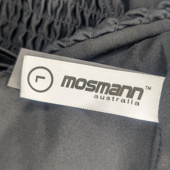 Mosmann Australia Smocked Textured One Piece Swimsuit in Black, Size Large - Picture 7 of 8